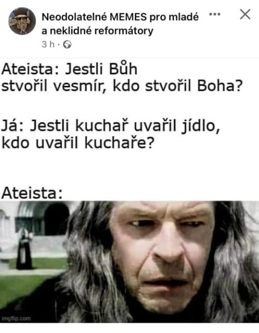 Hm... šach mat, ateisti!